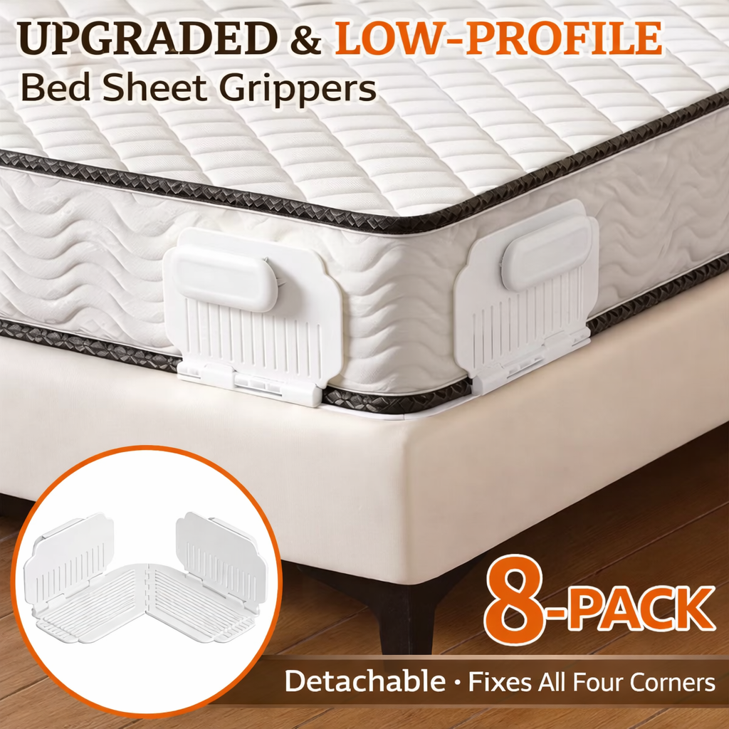 Bed Sheet Grippers – Non-Slip Sheet & Mattress Fasteners